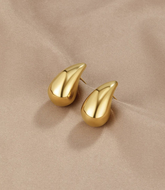 Léonie | Boucles d'oreilles en or Ame en forme de goutte