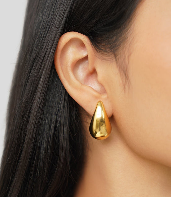 Léonie | Boucles d'oreilles en or Ame en forme de goutte