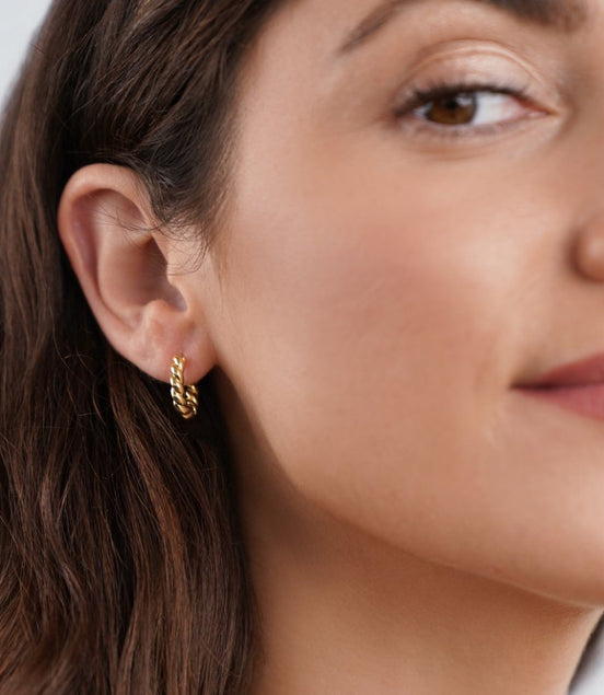 Léonie | Boucles d'Oreilles Twist Dorées