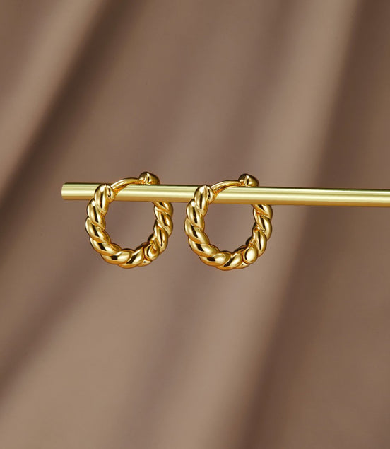 Léonie | Boucles d'Oreilles Twist Dorées