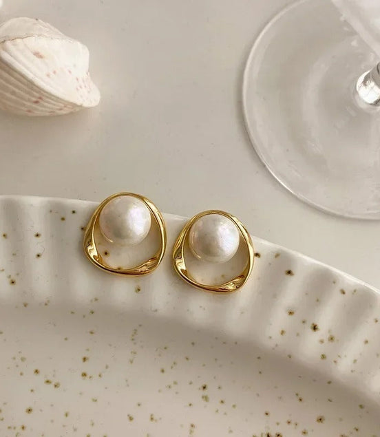 Léonie | Boucles d'oreilles vintage en perles Emma