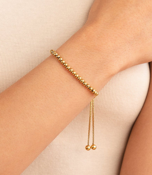 Léonie | Bracelet en perles doré