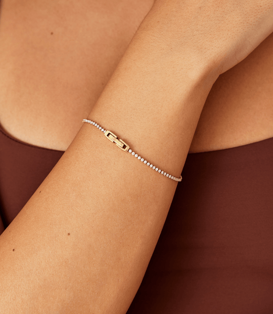 Léonie | Bracelet en Cristal en Ton Or