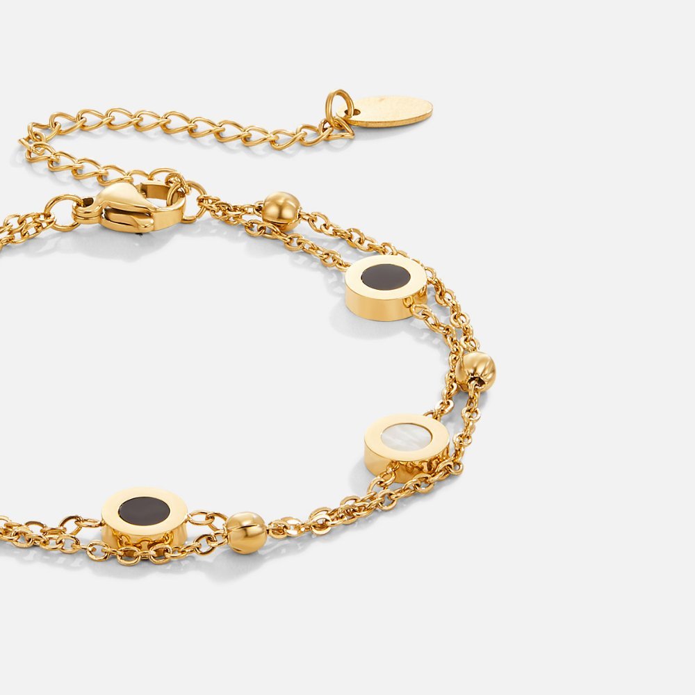 Léonie | Bracelet minéral Onyx & Vit