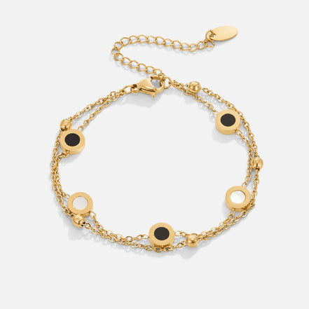 Léonie | Bracelet minéral Onyx & Vit