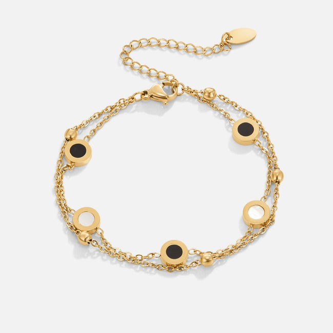 Léonie | Bracelet minéral Onyx & Vit
