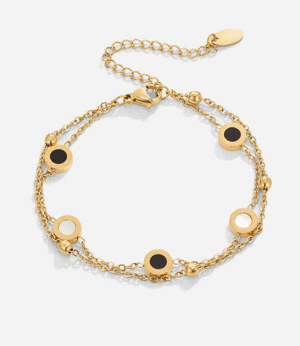 Léonie | Bracelet minéral Onyx & Vit