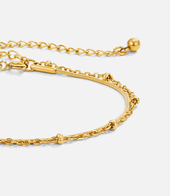 Léonie | Bracelet en acier doré