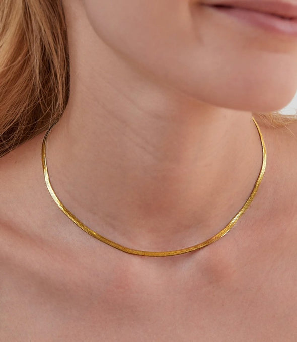 Léonie | Chaîne de serpent Collier en Or