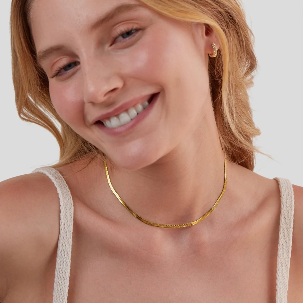 Léonie | Chaîne de serpent Collier en Or