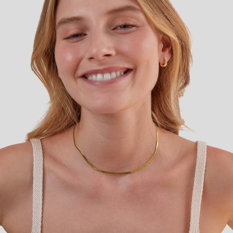 Léonie | Chaîne de serpent Collier en Or