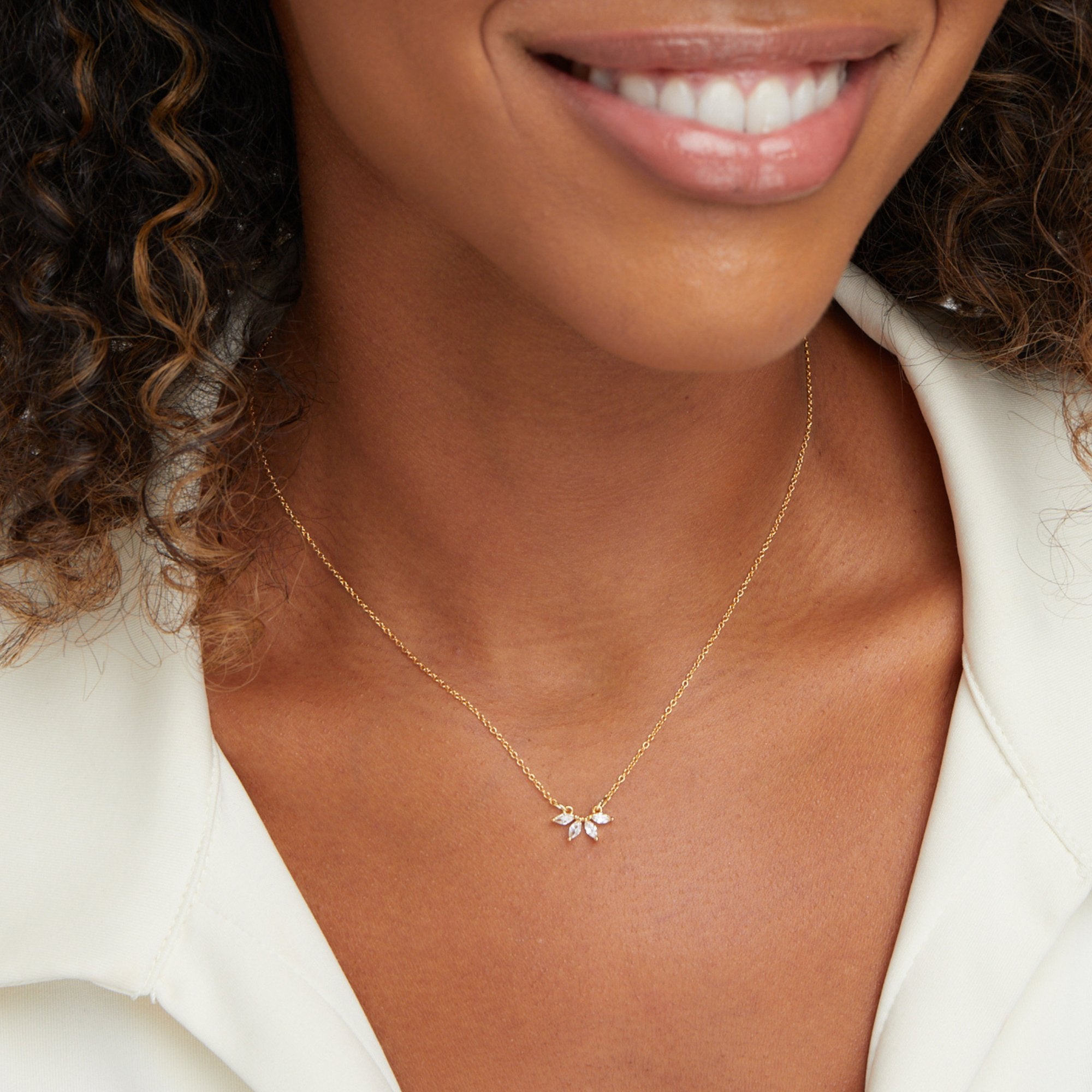 Léonie | Collier en Cristal de Feuille Omelia