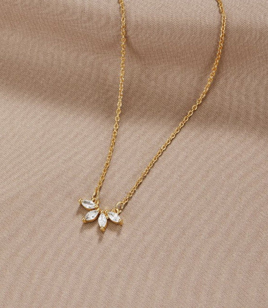 Léonie | Collier en Cristal de Feuille Omelia